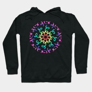 Rainbow Colored Ribbons Hoodie